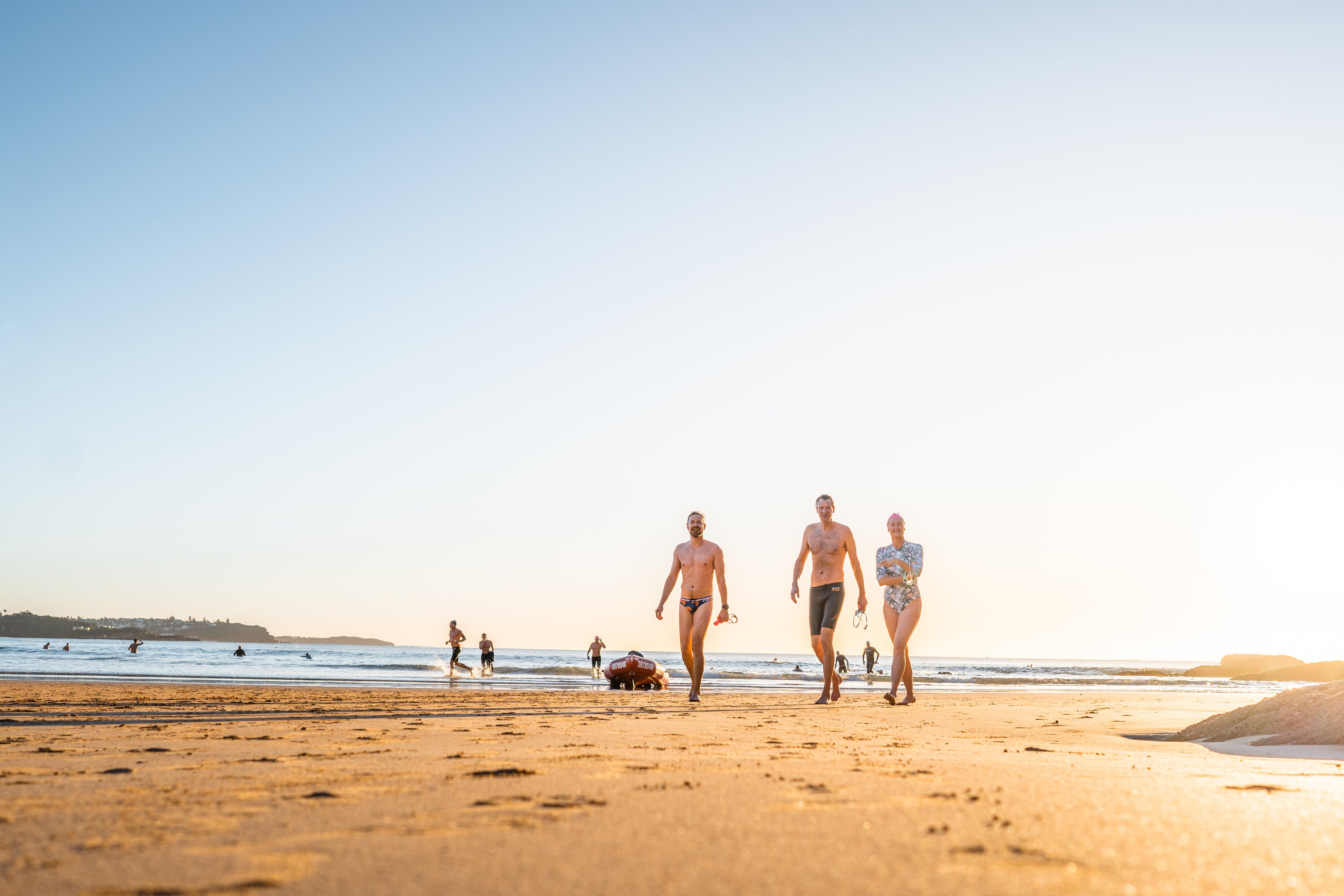 Christo and friends, morning ocean swim, Sydney Northern Beaches